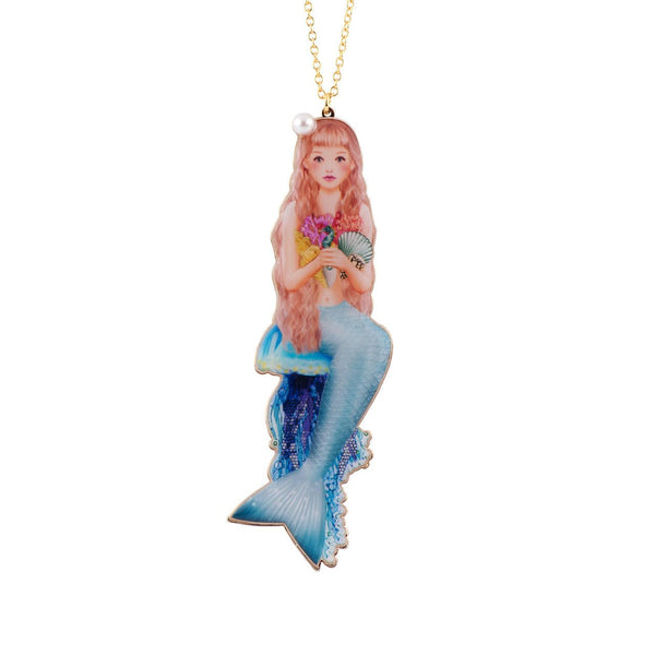 Je Suis Une Sirène Printed Mermaid With Bead Necklace | AFJS3031 - Les Nereides