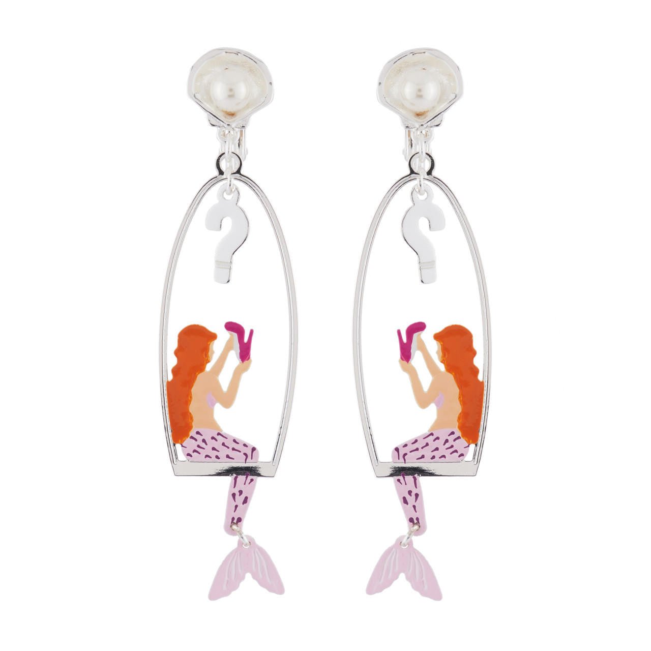 Je Suis Une Sirène Silver Earrings | AHJS1041 - Les Nereides