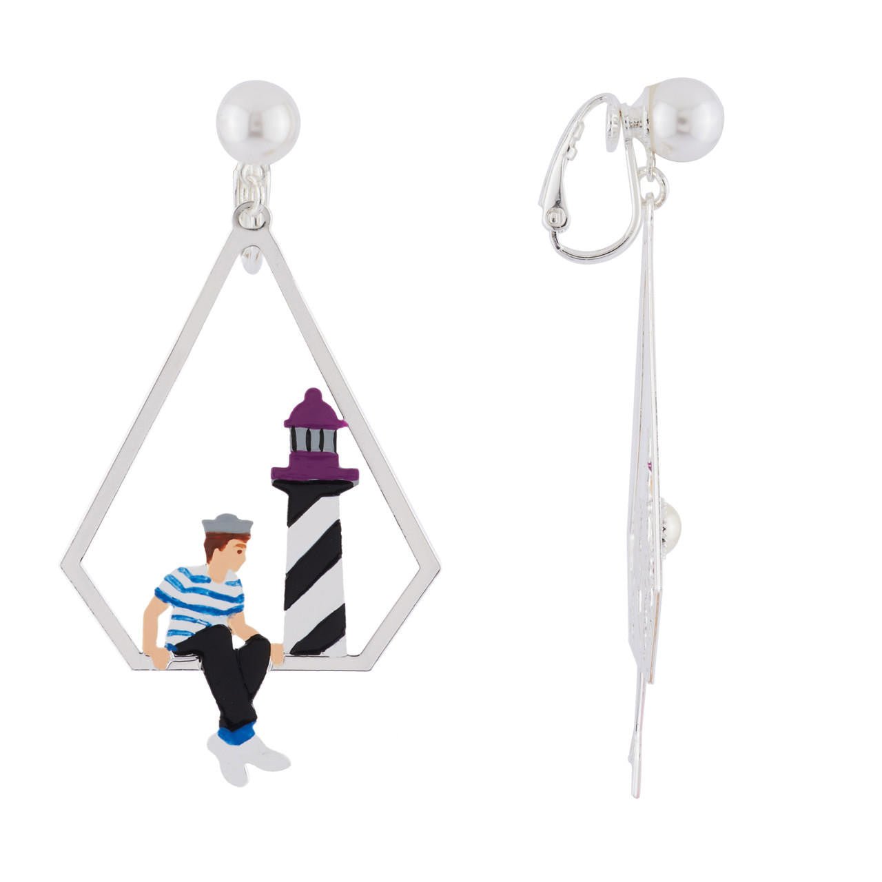 Je Suis Une Sirène Silver Earrings | AHJS1111 - Les Nereides