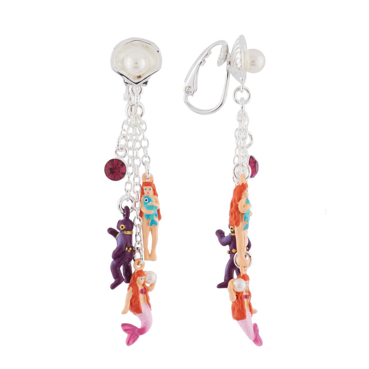 Je Suis Une Sirène Silver Earrings | AHJS1211 - Les Nereides