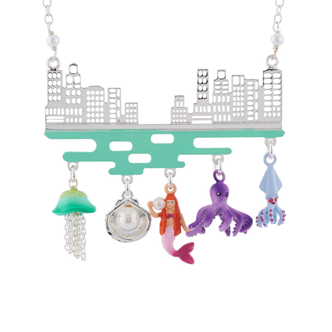 Je Suis Une Sirène Silver Necklace | AHJS3091 - Les Nereides