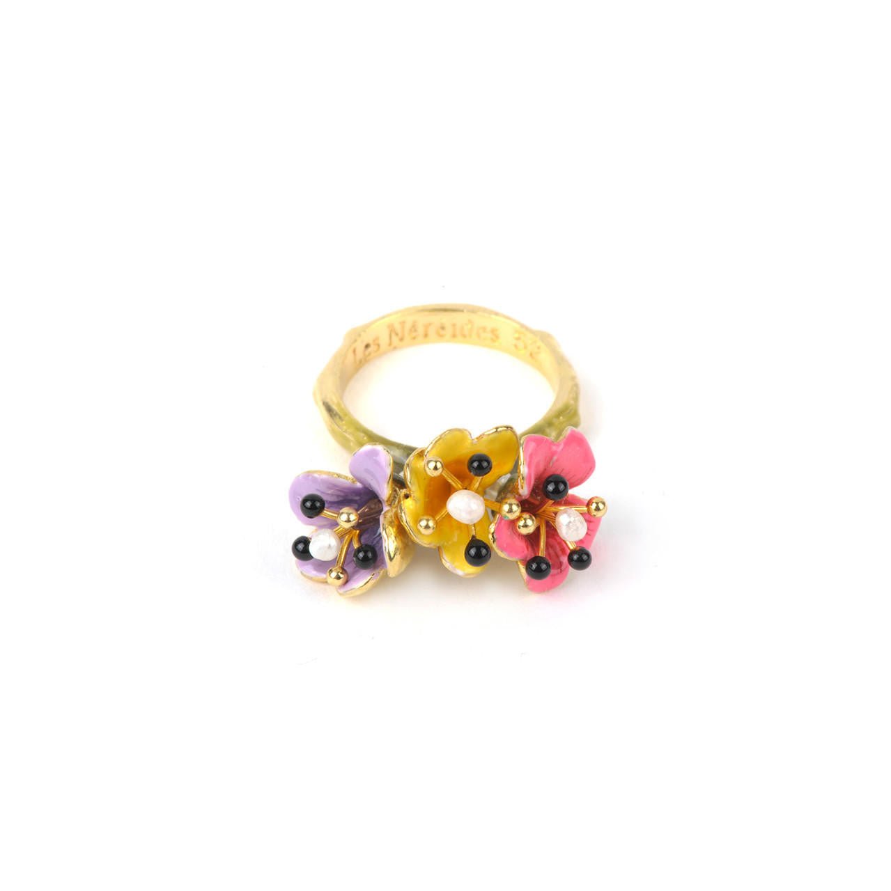 Juste Une Fleur 3 Bell Flowers Yellow Rings | ABJF601/11 - Les Nereides
