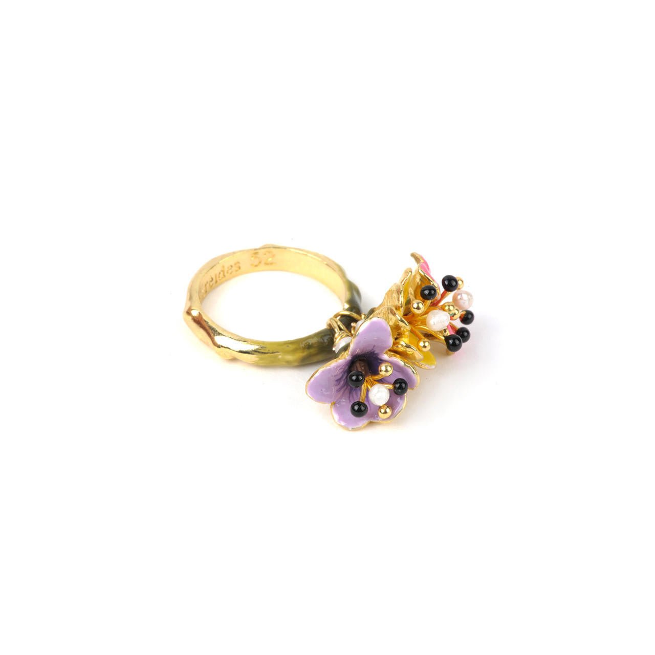 Juste Une Fleur 3 Bell Flowers Yellow Rings | ABJF601/11 - Les Nereides