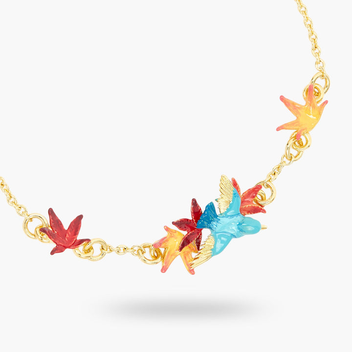 Kingfisher And Maple Leaf Fine Bracelet | ASPL2011 - Les Nereides