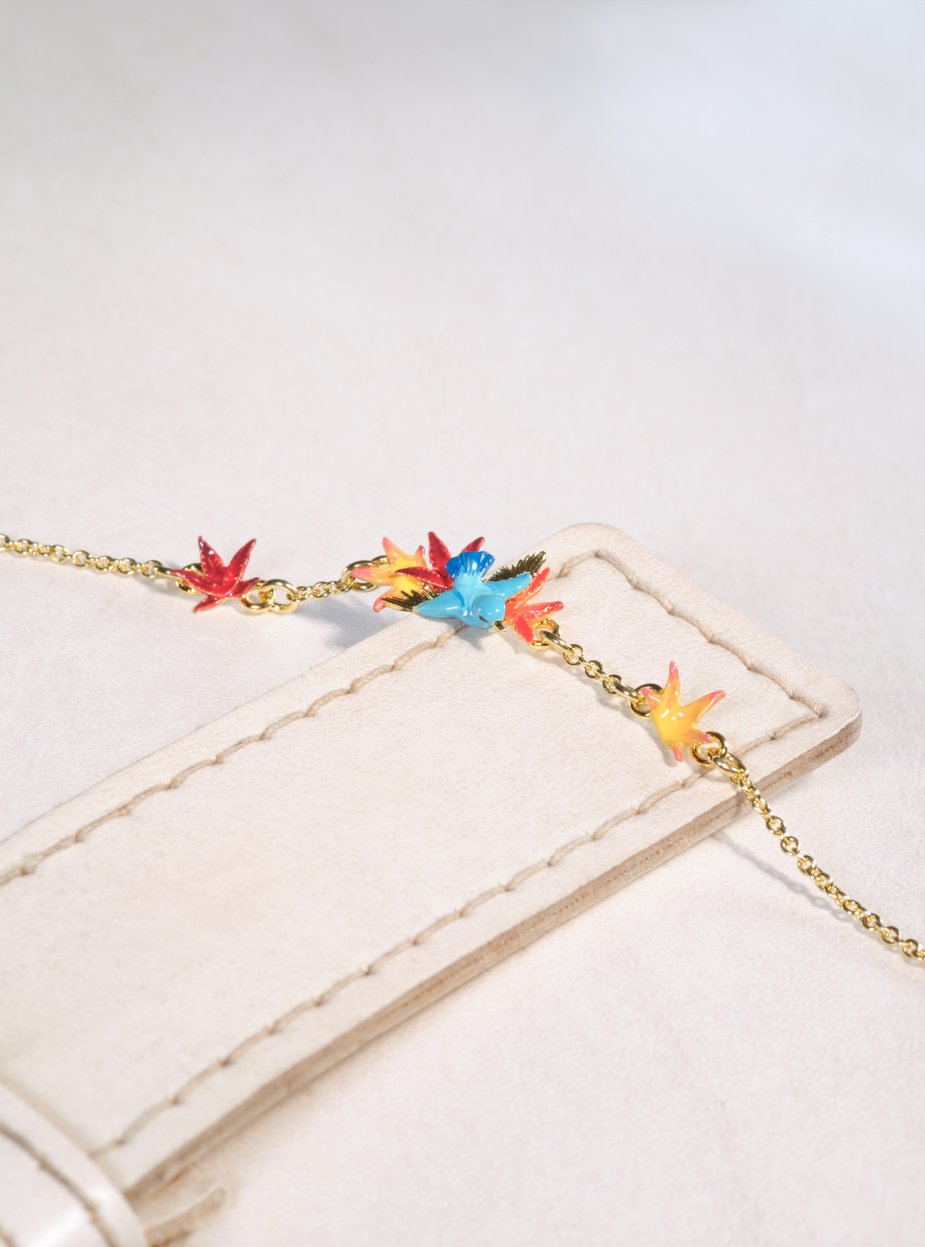 Kingfisher And Maple Leaf Fine Bracelet | ASPL2011 - Les Nereides
