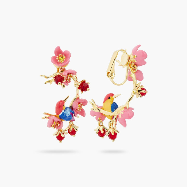 Kingfisher And Plum Blossom Earrings | ASPL1011 - Les Nereides