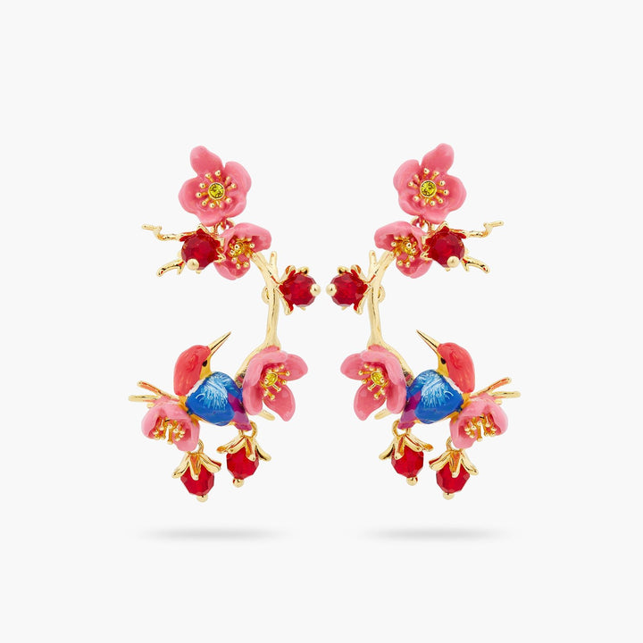 Kingfisher And Plum Blossom Earrings | ASPL1011 - Les Nereides