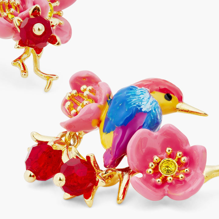 Kingfisher And Plum Blossom Earrings | ASPL1011 - Les Nereides