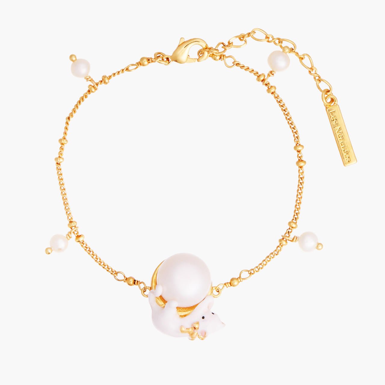 Kitty And Pearl Thin Bracelet | AMLA2011 - Les Nereides