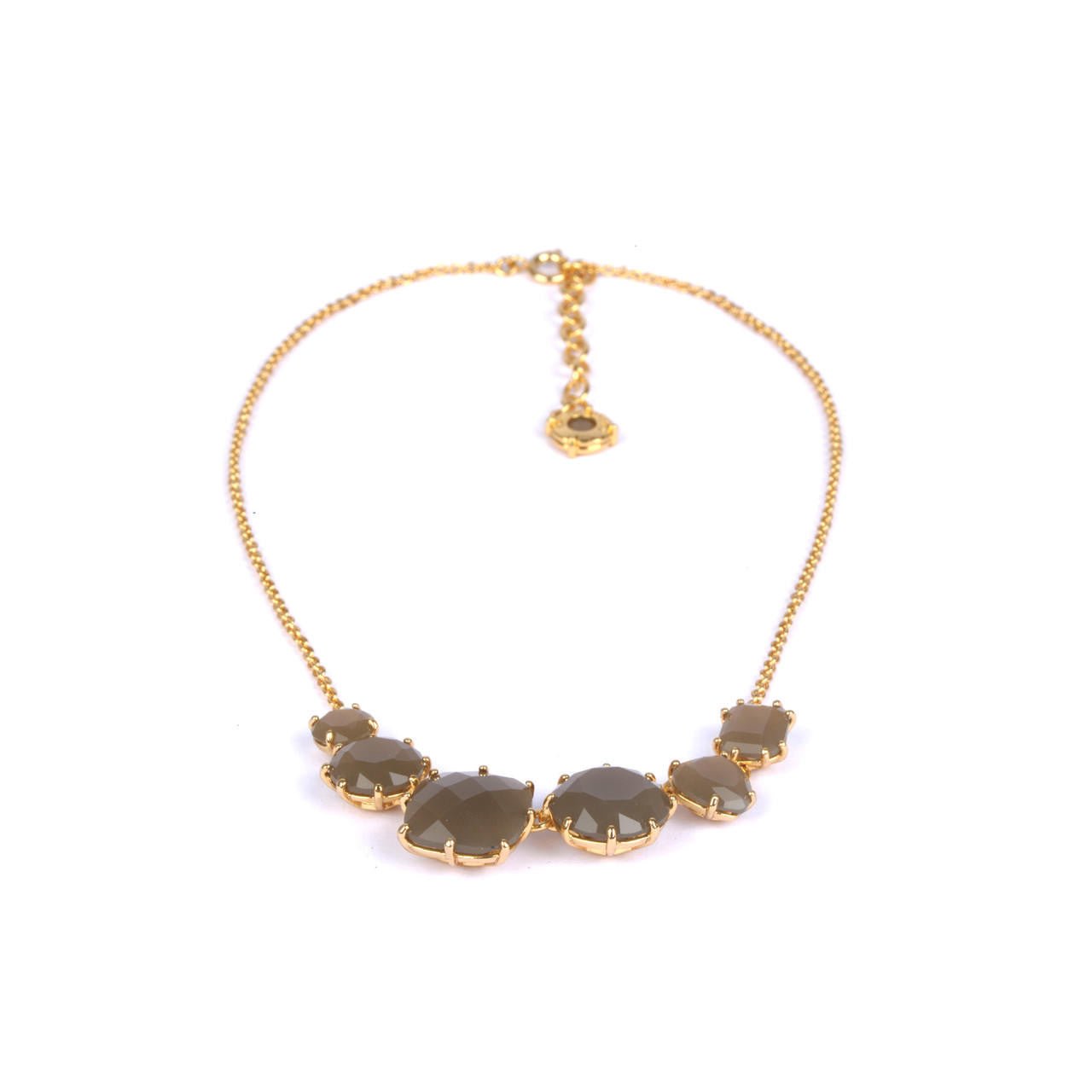 La Diamantine 6 Stones Taupe Grey Necklace | AALD3312 - Les Nereides