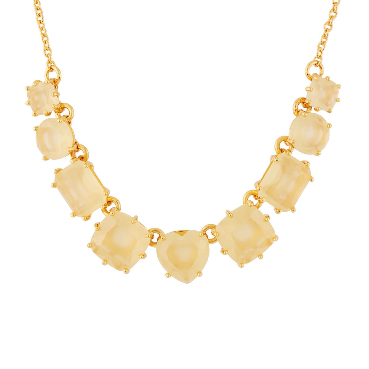 La Diamantine 9 Stones Citrine Necklace | AHLD3181 - Les Nereides