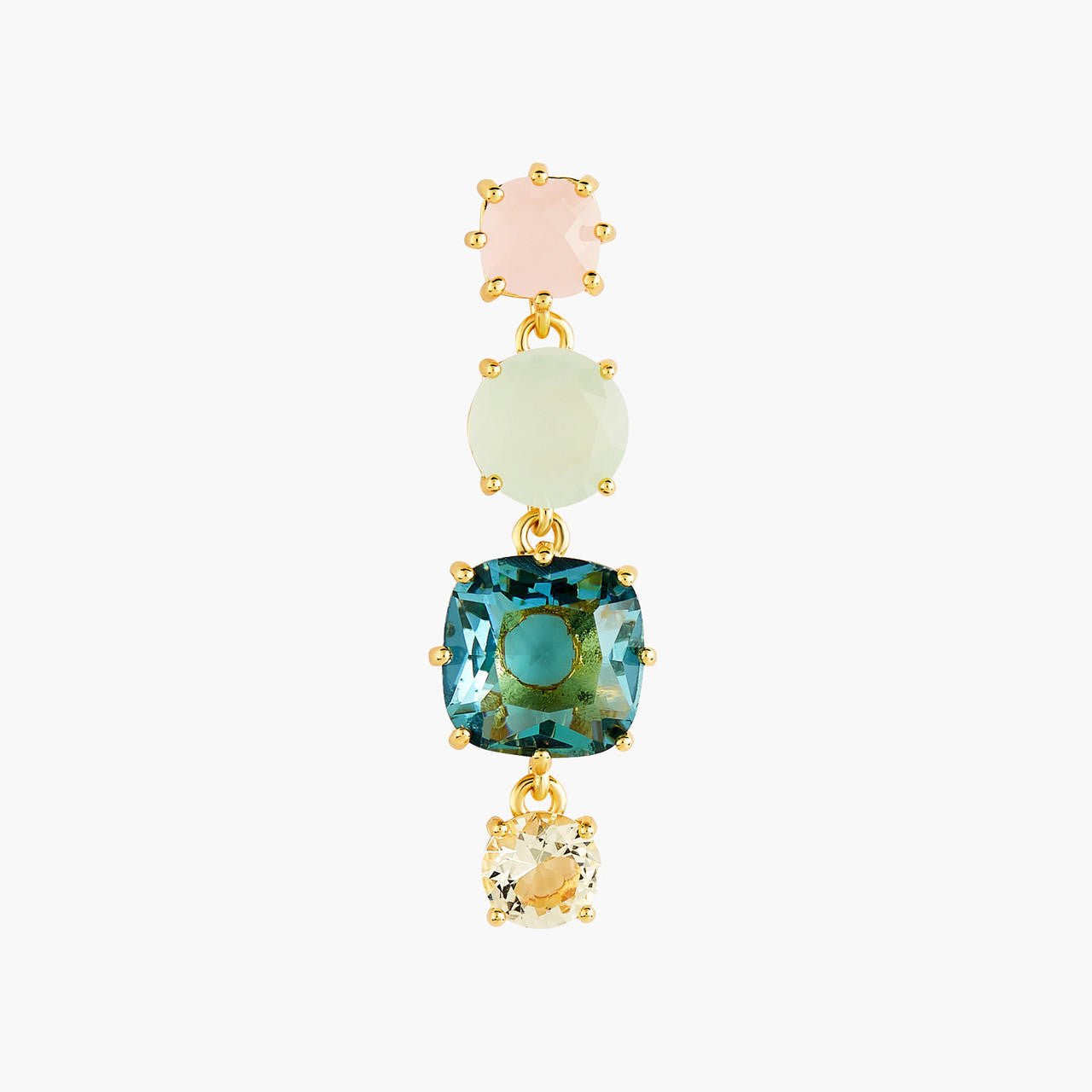 La Diamantine Acqua Azzura 4 Stones Post Earrings | ANLD120T/1 - Les Nereides