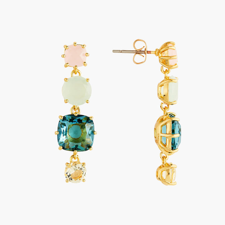  La Diamantine Acqua Azzura 4 Stones Post Earrings | ANLD120T/1 