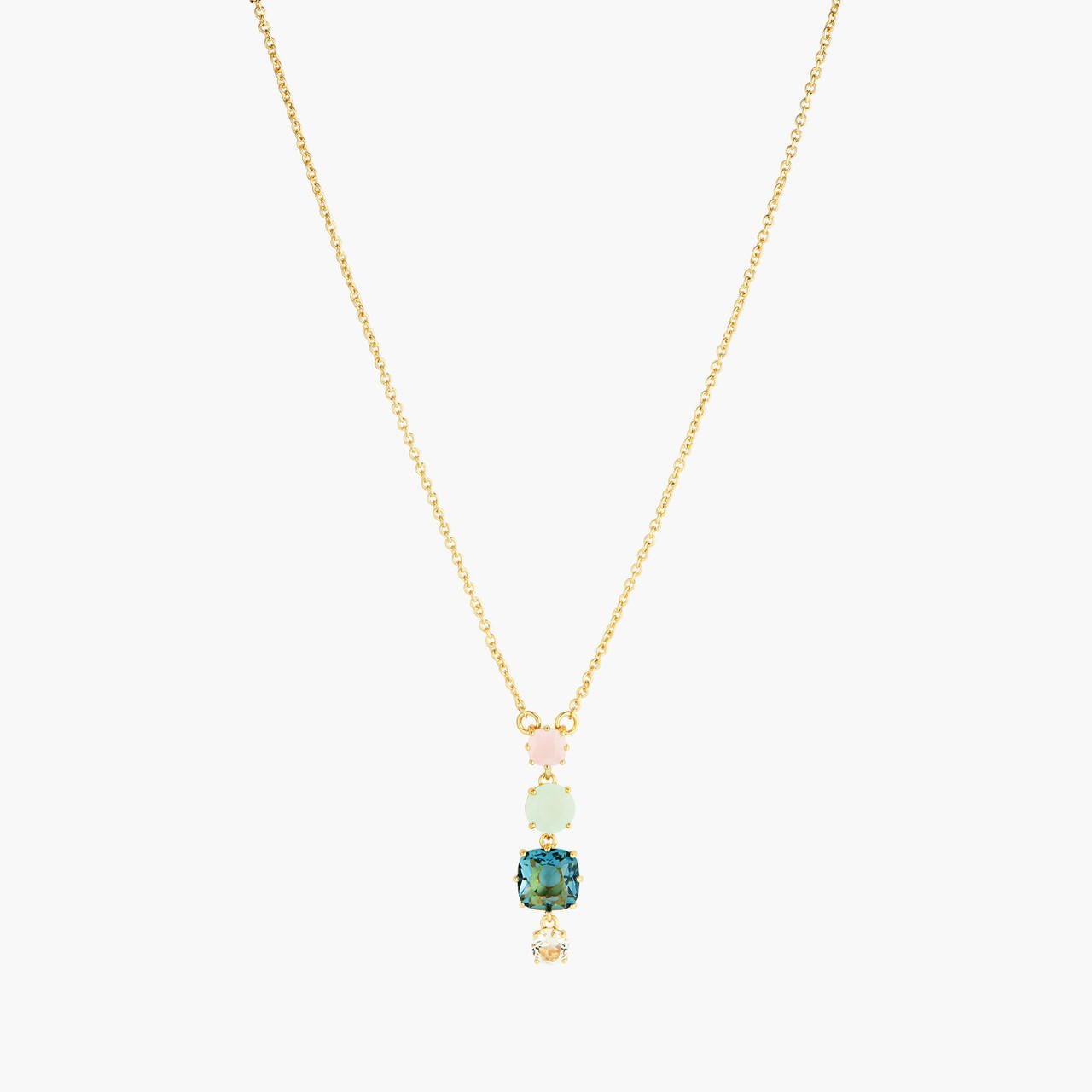 La Diamantine Acqua Azzurra 4 Stones Pendant Necklace | ANLD3201 - Les Nereides