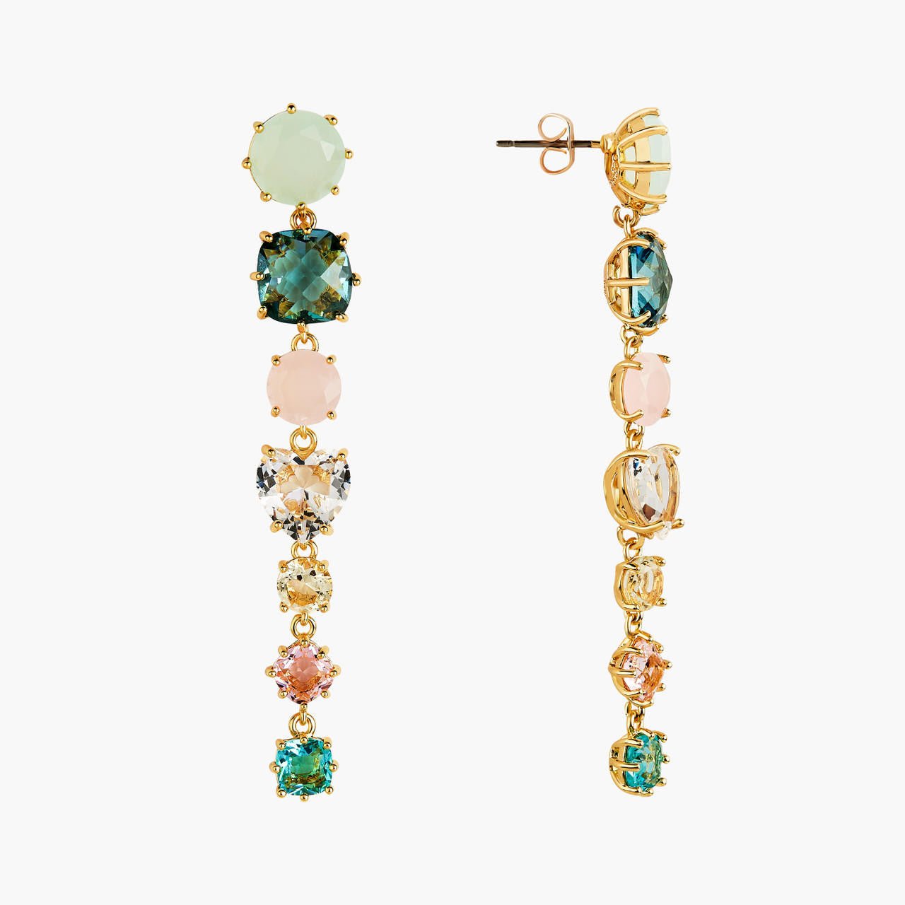 La Diamantine Acqua Azzurra 7 Stones Earrings | ANLD1211 - Les Nereides