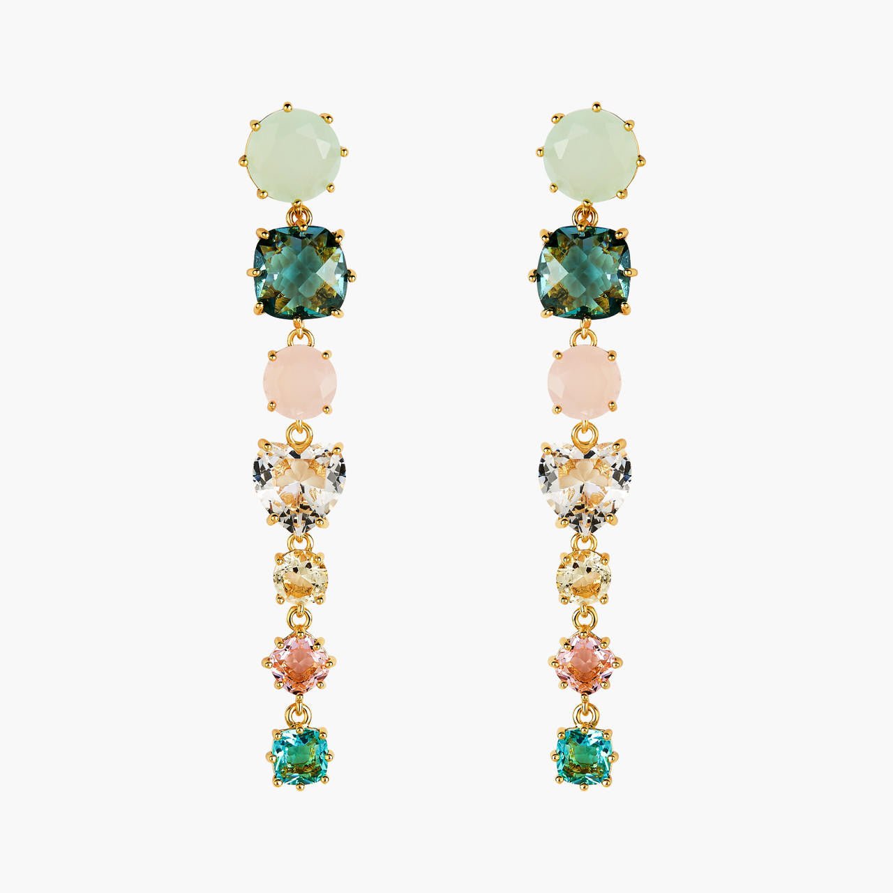 La Diamantine Acqua Azzurra 7 Stones Earrings | ANLD1211 - Les Nereides