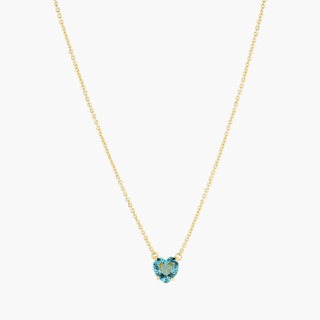 La Diamantine Acqua Azzurra Hearthstone Pendant Necklace | ANLD3531 - Les Nereides