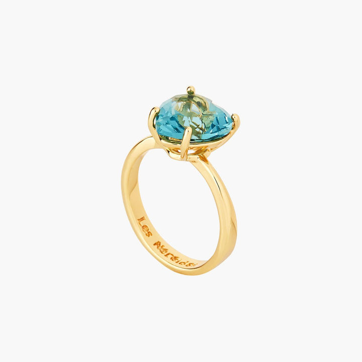 La Diamantine Acqua Azzurra Hearthstone Solitaire Rings | ANLD617/11 - Les Nereides