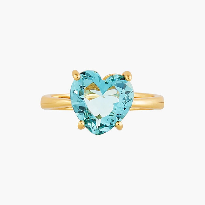La Diamantine Acqua Azzurra Hearthstone Solitaire Rings | ANLD617/11 - Les Nereides