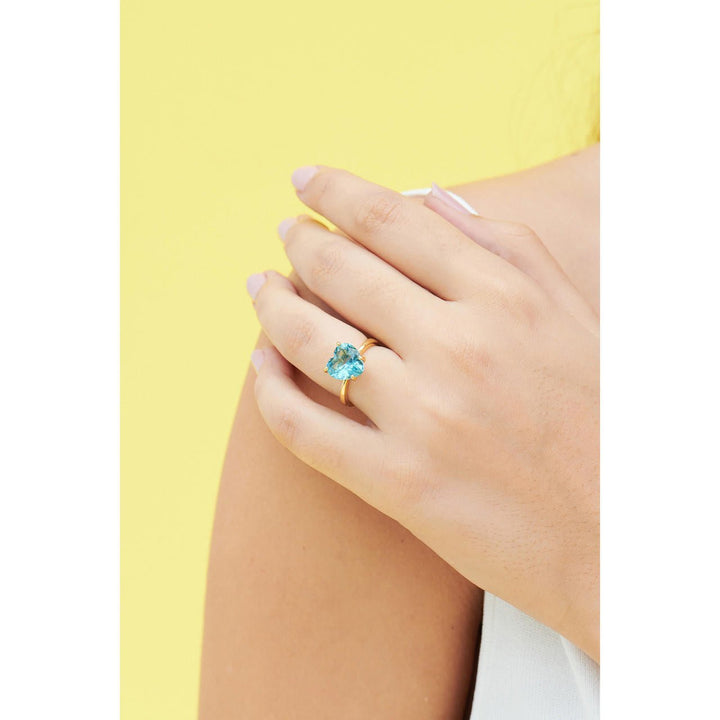 La Diamantine Acqua Azzurra Hearthstone Solitaire Rings | ANLD617/11 - Les Nereides
