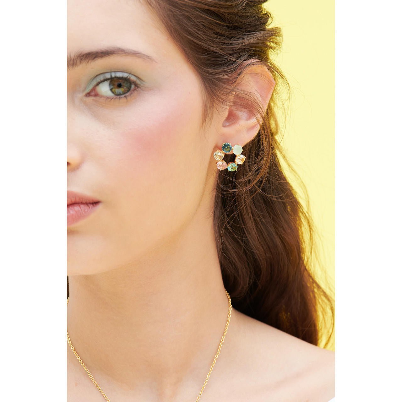 La Diamantine Acqua Azzurra Hoops Earrings | ANLD142C/1 - Les Nereides