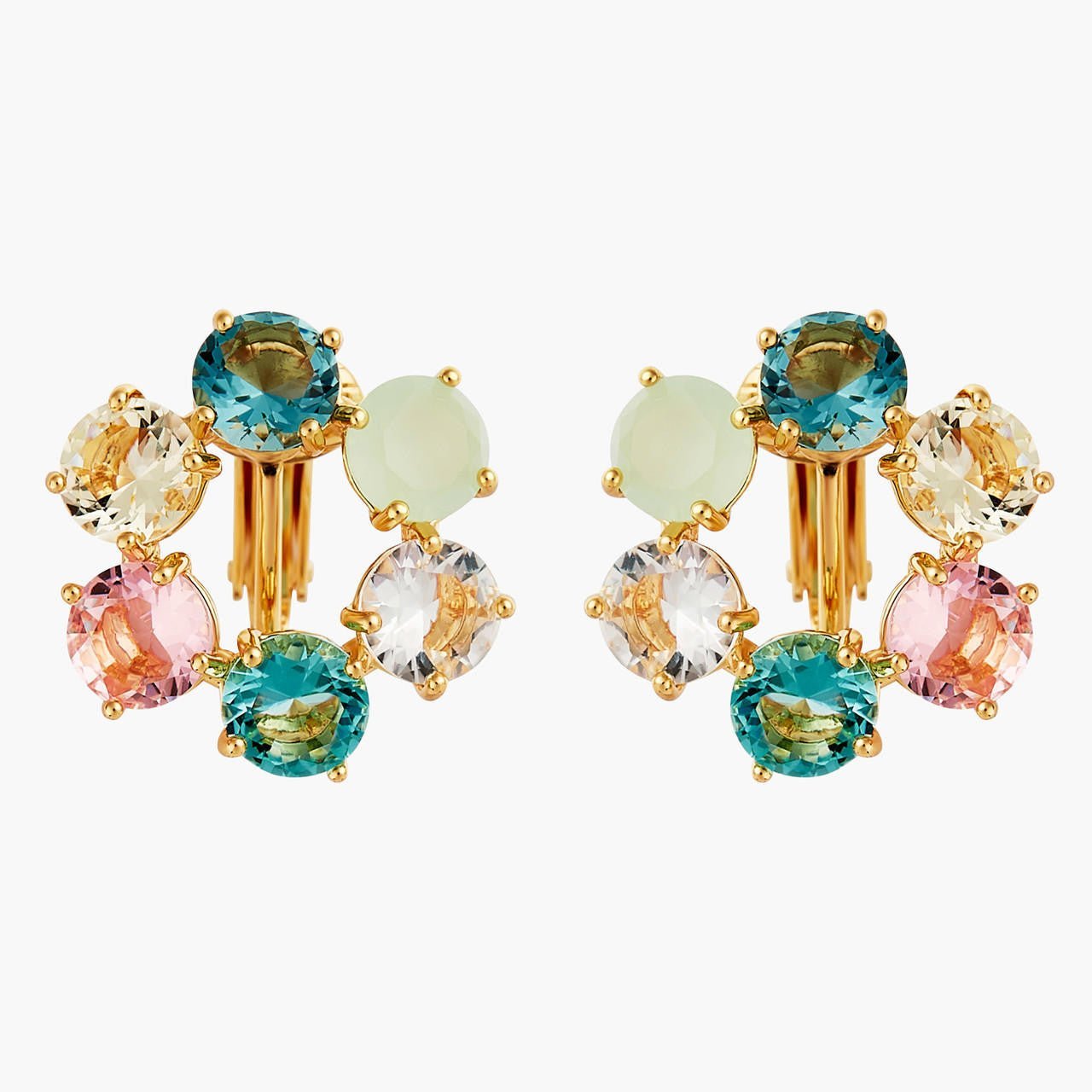 La Diamantine Acqua Azzurra Hoops Earrings | ANLD142C/1 - Les Nereides