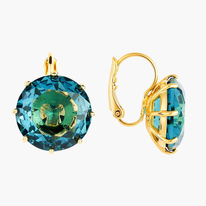 La Diamantine Acqua Azzurra Round Stone Earrings | ANLD140D/1 - Les Nereides