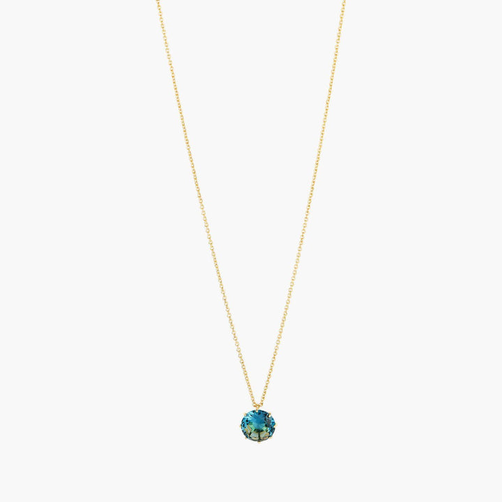 La Diamantine Acqua Azzurra Round Stone Long Necklace | ANLD3331 - Les Nereides