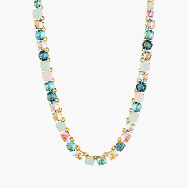 La Diamantine Acqua Azzurra Round Stones Choker Necklace | ANLD3321 - Les Nereides