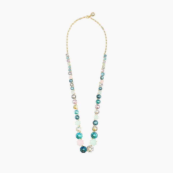 La Diamantine Acqua Azzurra Round Stones Long Necklace | ANLD3511 - Les Nereides