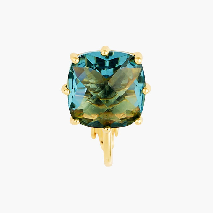 La Diamantine Acqua Azzurra Square Stone Earrings | ANLD101C/1 - Les Nereides