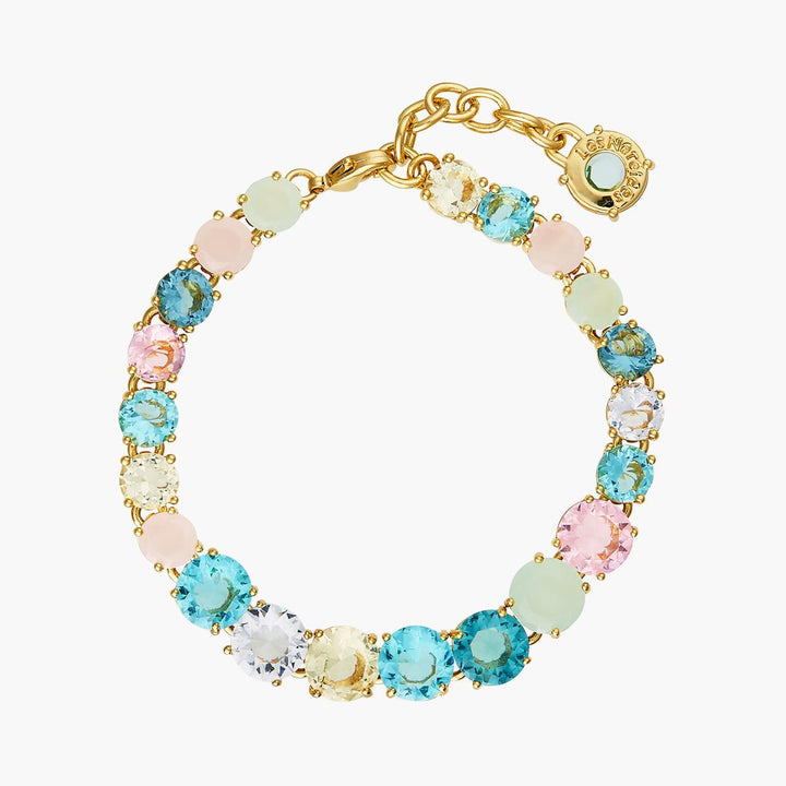 La Diamantine Acqua Azzurra Stones Luxurious One Row Bracelet | ANLD2521 - Les Nereides