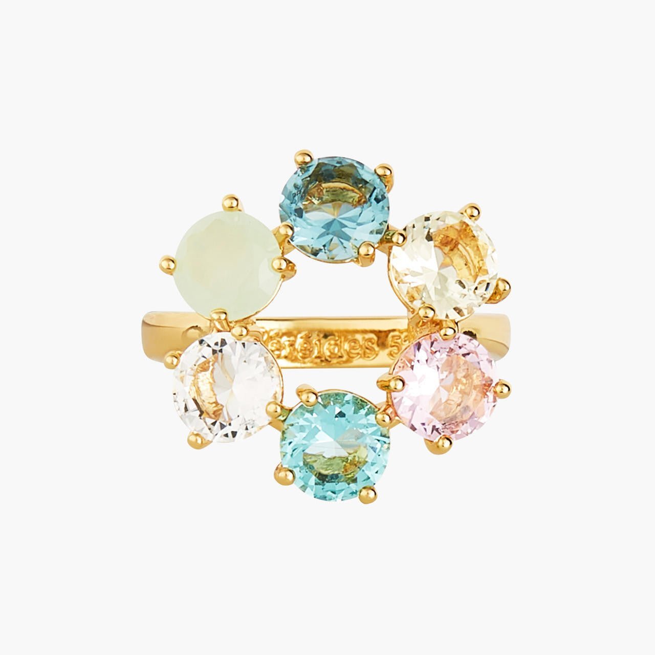 La Diamantine Acqua Azzurra Thin 6 Stones Rings | ANLD619/11 - Les Nereides