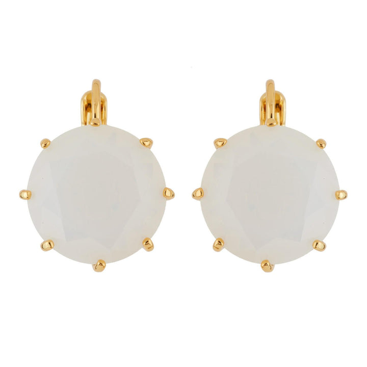 La Diamantine Big Round Stone Opal Earrings | AGLD1401 - Les Nereides