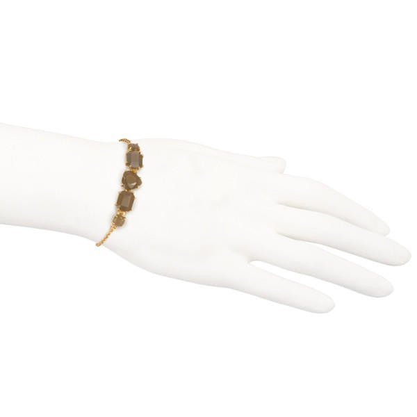 La Diamantine Five Stones Taupe Grey Bracelet | AALD2142 - Les Nereides