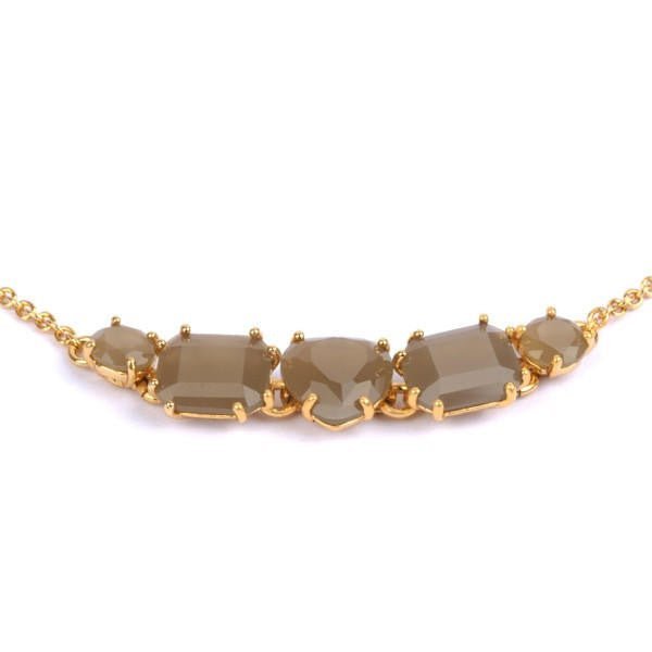 La Diamantine Five Stones Taupe Grey Bracelet | AALD2142 - Les Nereides