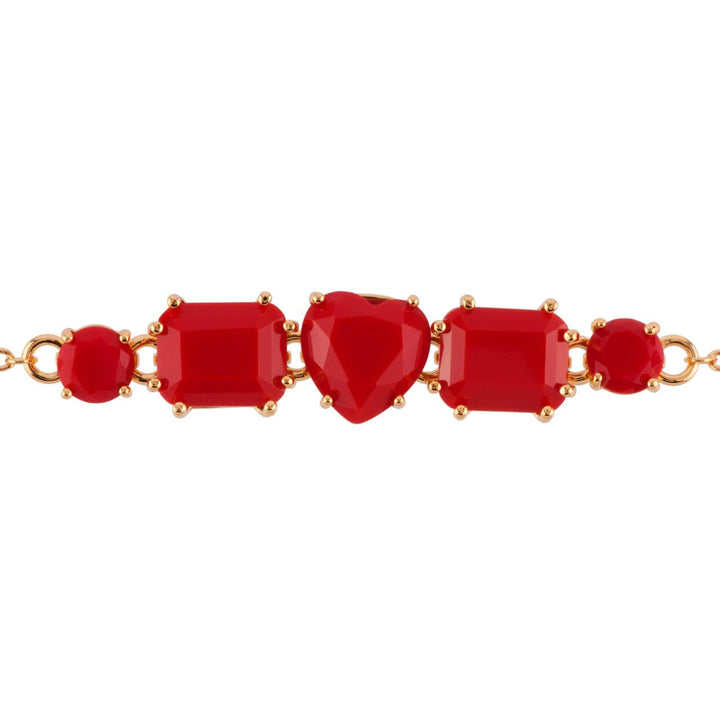 La Diamantine Five Stones Vermillion Red Bracelet | AFLD2141 - Les Nereides