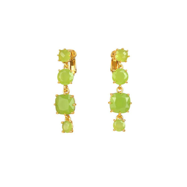 La Diamantine Four Stones Green Earrings | ABLD120C/1 - Les Nereides