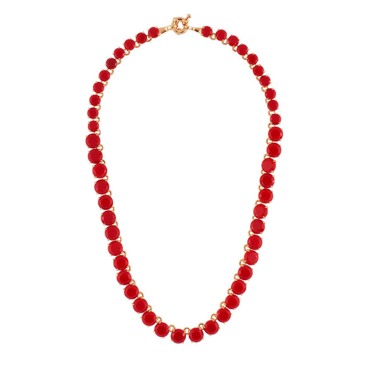 La Diamantine Multi Stones Vermillion Red Necklace | AFLD3321 - Les Nereides