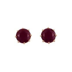 La Diamantine Round Stone Aurore Purple Earrings | ACLD1181 - Les Nereides