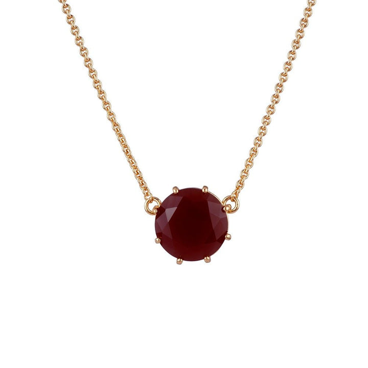 La Diamantine Round Stone Aurore Purple Necklace | ACLD3011 - Les Nereides