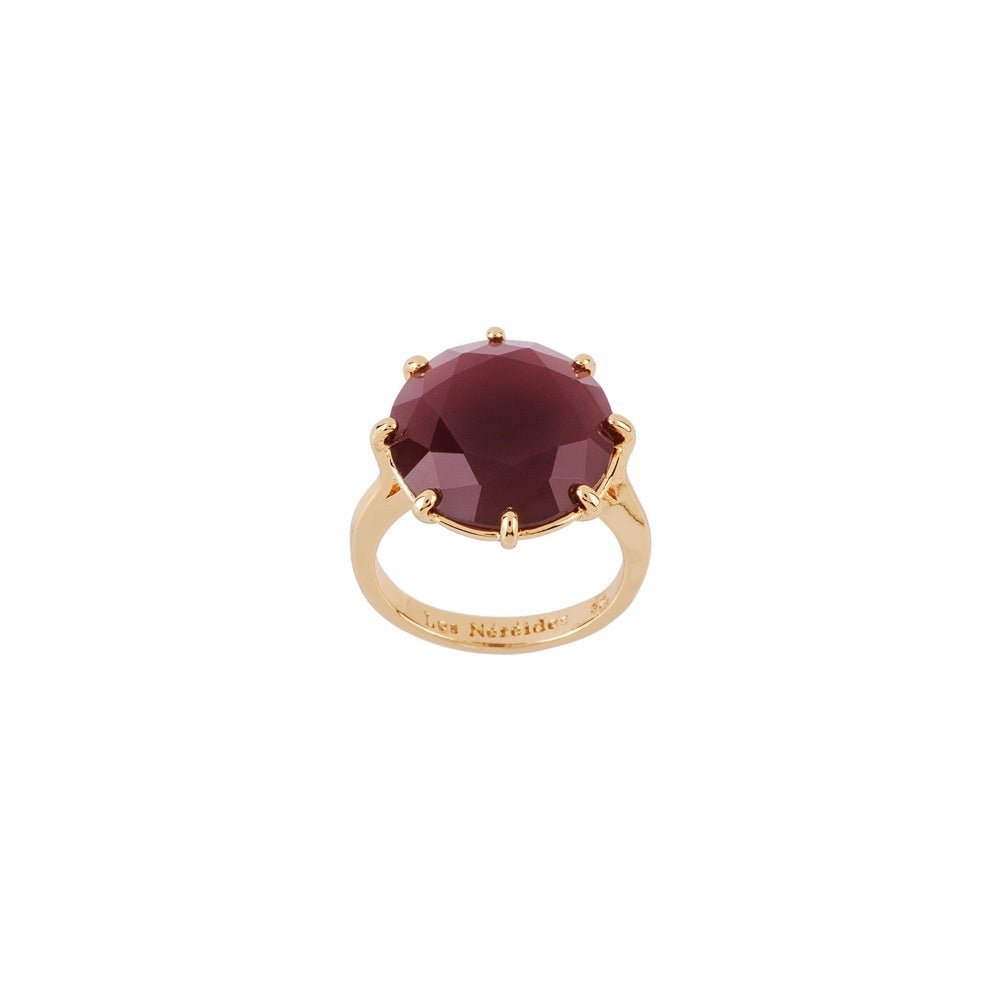 La Diamantine Round Stone Aurore Purple Rings | ACLD601/11 - Les Nereides