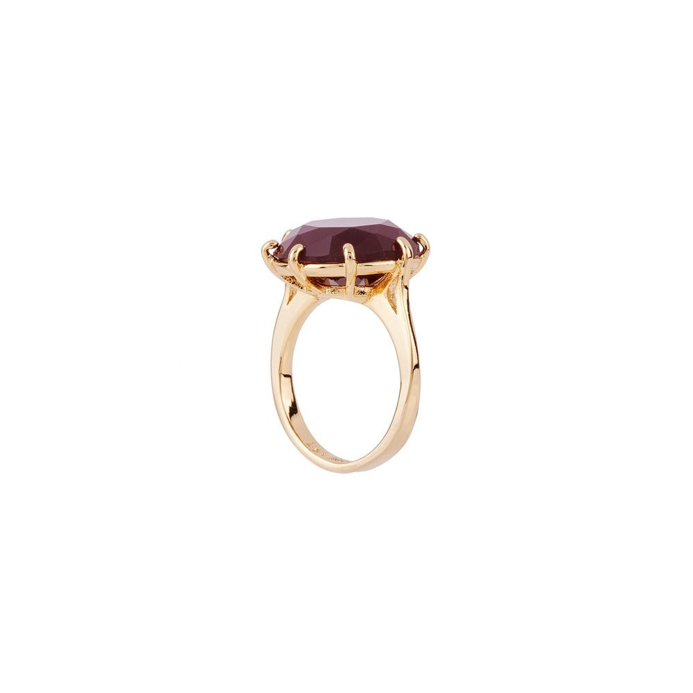 La Diamantine Round Stone Aurore Purple Rings | ACLD601/11 - Les Nereides