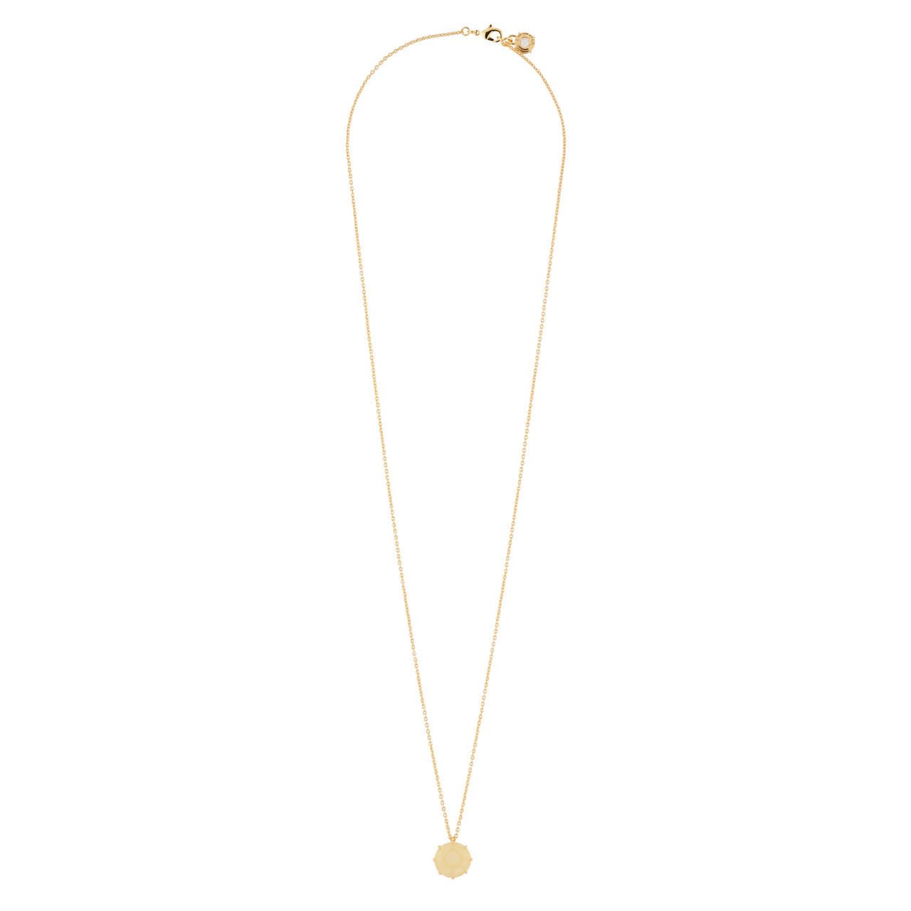 La Diamantine Round Stone Citrine Necklace | AHLD3331 - Les Nereides