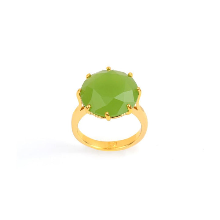 La Diamantine Round Stone Green Rings | ABLD601/11 - Les Nereides