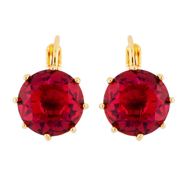 La Diamantine Round Stone Grenadine Earrings | AHLD118C/2 - Les Nereides