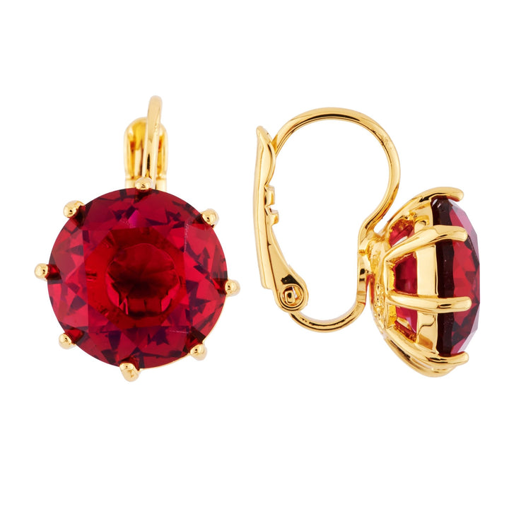 La Diamantine Round Stone Grenadine Earrings | AHLD118C/2 - Les Nereides