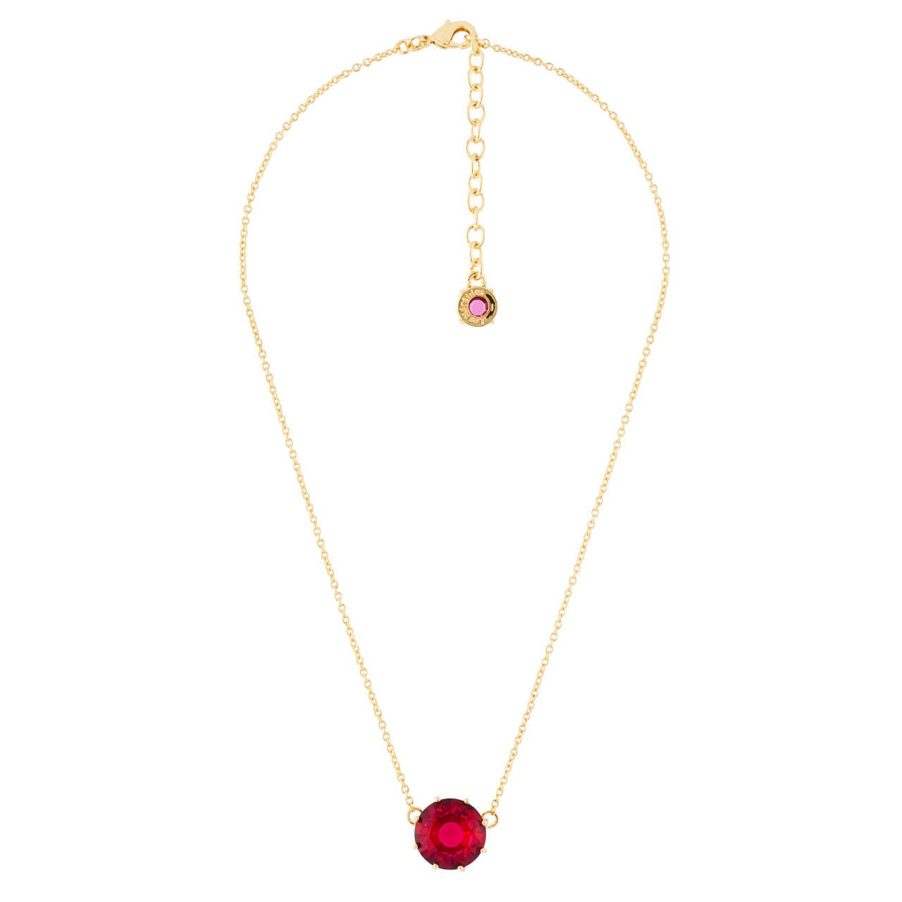 La Diamantine Round Stone Grenadine Necklace | AHLD3012 - Les Nereides