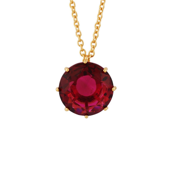 La Diamantine Round Stone Grenadine Necklace | AHLD3332 - Les Nereides