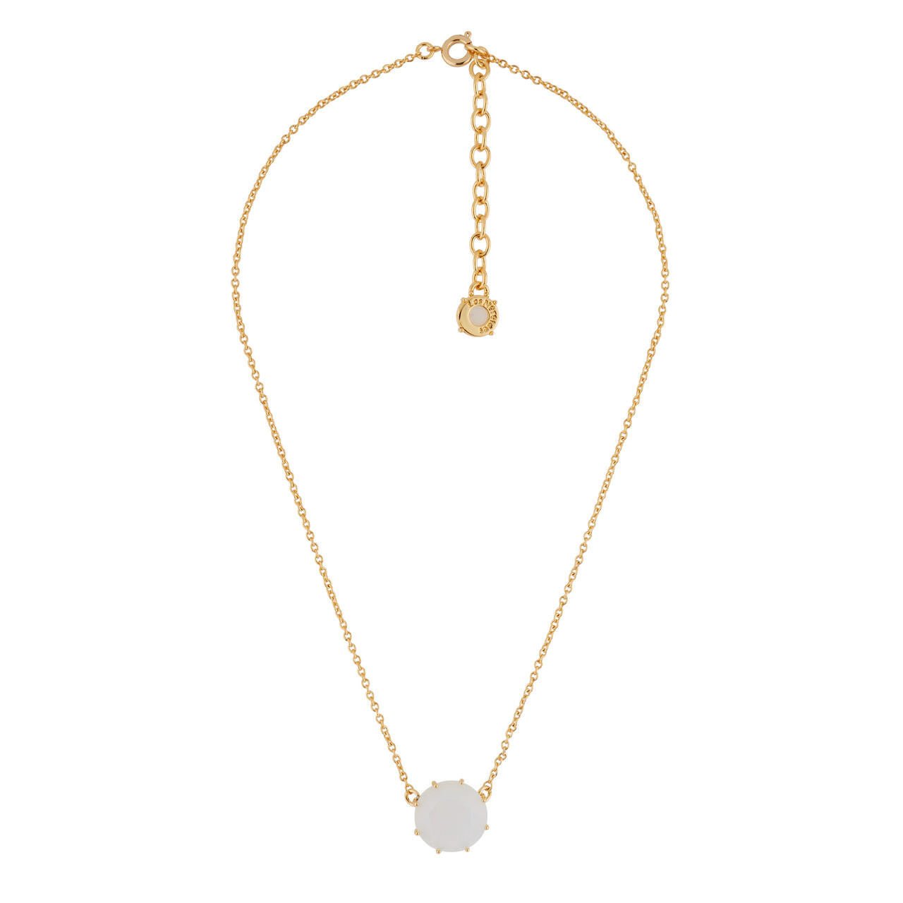 La Diamantine Round Stone Opal Necklace | AGLD3011 - Les Nereides